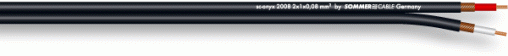 lfm / Zwillingskabel Sommer SC-ONYX 2008, PVC, 2 x 1 x 0,08mm2, schwarz